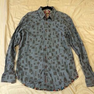 Robert Graham Men’s Plaid Button Down, Size Large